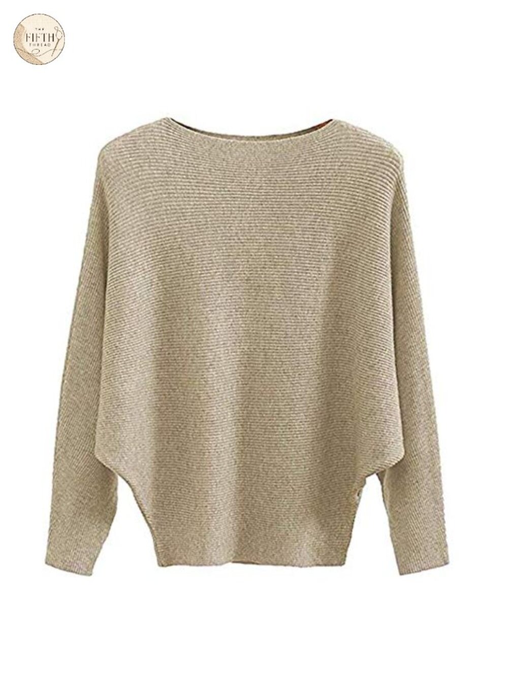 Batwing Dolman Sleeve Knit Pullover Sweater Boat Neck
